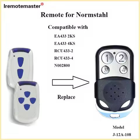For Normstahl Crawford EA433 4K Garage Door Remote Control 433.92MHz EA433 2KS/4KS NOO2800 Gate Open
