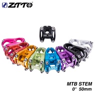 ZTTO MTB 50mm Stem 31.8mm High-Strength CNC 0 Degree Rise Stems Ultra Light For XC AM FR Enduro Mountain Bike Bicycle