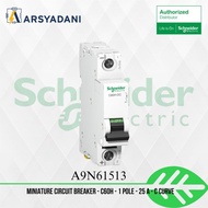 A9N61513 - miniature circuit breaker - C60H - 1 pole - 25 a - C curve