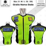 Rompi Security Satpam Jatah Big Size Jumbo Hijau Stabilo
