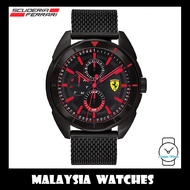 (100% Original) Scuderia Ferrari Men's 0830636 Forza Black Stainless Steel Mesh Watch