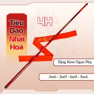 Cần câu tay Tiêu Dao Nhất Hỏa 4H -28i ngọn 1li2 tải cá 4000g từ 3m6 đến 6m3 cao cấp - Cần câu tay 4H