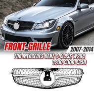 For Mercedes Benz C-Class W204 C200 C300 C350 2007-2014 Chrome Silver AMG Style Upper Grille, Car St
