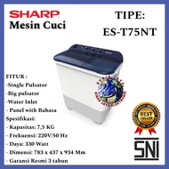 MESIN CUCI SHARP ES-T75NT PINK/BLUE KHUSUS DAERAH BOGOR