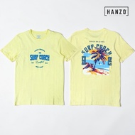 HANZO Men T-shirt SURF COACH Premium Cotton Tee Shirt 108636 - Yellow