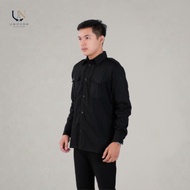 Unofirm Nusantara - Dark Black Civil Servant Uniform for Men, Long and Short Sleeves