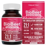 BioBeet® Max Strength Beet Root Capsules - 21:1 Concentrate, Each Serving Derived from 28,350 mg Org