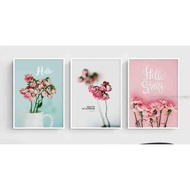Flower canvas print 30x40 with frame