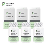 [แพ็ค 3 ขวด สุดคุ้ม] วิตามินบีรวม ฟาร์มาเวิลด์ Vitamin B Complex Pharma World Vitamin B1 B2 B3 B5 B6 B7 B9 B12 วิตามิน บี1 บี2 บี3 บี5 บี6 บี7 บี9 บี12 มัลติวิตามินบี