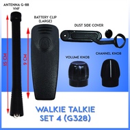 WALKIE TALKIE GP328 ACCESSORIES MOTOROLA SET4 5PCS ITEM SET-BIG (BLACK)