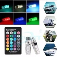 T10 car motorcycle LED twilight bulb color + remote