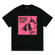 APT Rose Blackpink New Song Korean KPop Music Black White Short Sleeve Adult Unisex T-Shirt