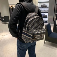 Old Flower Canvas Dior Dior Letter Embroidery Retro Backpack Backpack Travel Bag School Bag Messenge