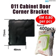 011 Cabinet Door Corner Bracket (Pack of 400pcs) L-shaped Plastic Bracket (for aluminium frame use) 