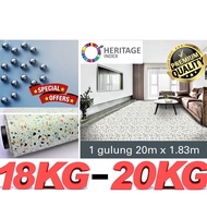 Tikar Getah 20m x 1.83m (6 kaki) Tebal 0.4mm PVC Vinyl Carpet Flooring Rug Mat Canopy Karpet Khemah