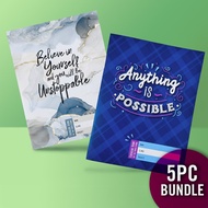 Inspirational A5 Notebook Exercise Jotter Book Diary Creative Book with Lines for School Stationery 