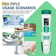 CURTES PH/TDS/EC/Salt/Temperature Meter, 5-in-1 Multifunction Water Quality Tester, PH Tester Waterp