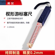 Nanyi 1-15mm Wedge-Shaped Feet Gauge Copper Gap Gauge Vernier Feet Gauge Gap Detection Gauge 0.2m Ta