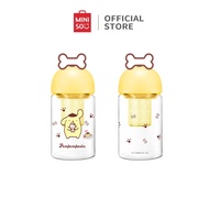 Miniso X Sanrio Tumbler Glass With Tea Separator 330Ml Pompompurin Melody Cinnamoroll Botol Minum Hi