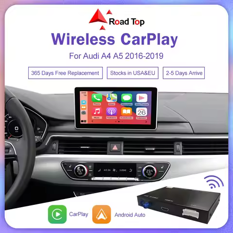 Wireless CarPlay for Audi A4 B9 A5 2016-2018 Android Auto Mirror Link AirPlay Bluetooth Reverse Came