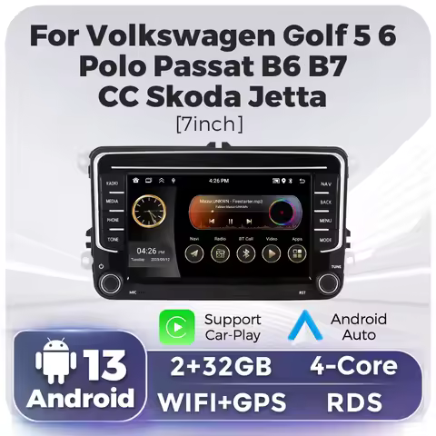 Android 13 Carplay Car Radio for Volkswagen VW Golf 5 6 Polo Passat B6 B7 CC Skoda Jetta Multimedia 
