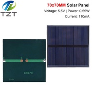 DIY 5.5V 110mA Solar Panel Polycrystalline 70*70MM 0.55W Mini Sunpower solar system DIY for battery 