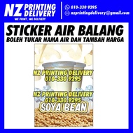 Sticker Air Balang Soya Bean