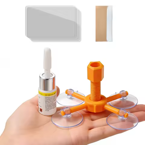 Car Glass Repair Kit Cracked Windshield Repair Kit Rock Chip Repair Kit for Chips and Cracks Bulls-E