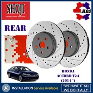 Honda Accord T2A (2014~) SHOJI Japan Rear Disc Rotor Racing Belakang (Drilled & Slotted) 2pcs