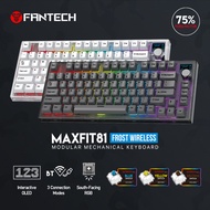 Fantech MAXFIT81 MK910 Wireless 75% OLED Mechanical Keyboard Gaming PBT Gateron G Pro v2 Switch / AB