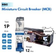 (WHOLESALE 12 Pcs) Miniature Circuit Breaker/MCB 1P - 2A 4A 6A 10A 16A 20A HSC MCB/ 1 Phase 4.5 kA O