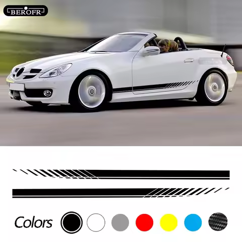 507 Style Car Door Side Skirt Stripe Body Decal Kit for Mercedes Benz SLK SLC Class R170 R171 R172 A