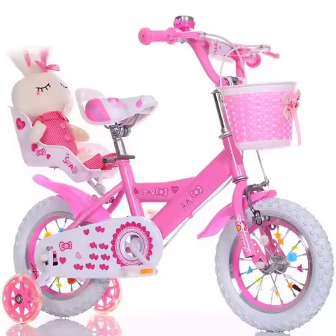 Customized Kids Bikes Princess pink Color Girl Bicycle 2-6 Years Old Children Bike / 12/14/16/18 Inc