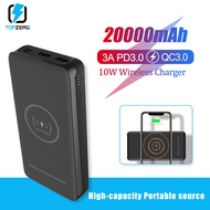 20000mAh Qi 10W Wireless Charger Power Bank 18W Quick Charge QC3.0 PD3.0 Powerbank Portable USB C Ex