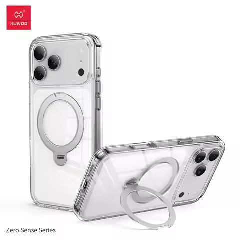 Xundd For iPhone 17 Pro/iPhone 17 Pro Max Case with Magnetic Invisible Stand Anti-Yellowing Clear Ph