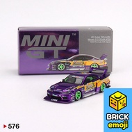 Mini GT 576 LB-Super Sihouette Nissan S15 Silvia #555 2022 FOrmula Drift Japan 1/64 Đồ chơi mô hình 