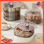 Multi-Layer Candy Box Cookies Snacks Peanuts Dried Food Storage Tray Plate Container Raya CNY Deepavali 零食 花生 瓜子 年饼收纳盒