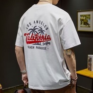 S-8XL Men Printed Short Sleeve T-Shirt Street Wear Round Neck Casual Simple Versatile Half T (HT496)