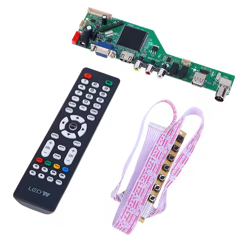 New Sale 1Set LCD TV Motherboard Drive Board RR52C.03A Supports DVB-T DVB-T2 with Free Key Remote Co