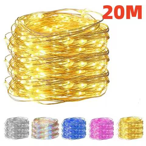 1m/2m/3m/5m/10m USB LED String Lights Garland Lamp DIY Party Wedding Christmas Tree Flasher Fairy LE