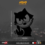 Cutting Sticker Felix the Cat Middle Finger | Felix Fucek Cutting Sticker
