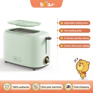 BEAR เครื่องปิ้งขนมปังขนมปัง 650W 2 สล็อตเครื่องปิ้งขนมปังเครื่องอาหารเช้าไฟฟ้าเครื่องทำแซนวิชเครื่อ