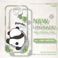 For Samsung Galaxy M22 M12 M11 M02 J7 Prime J6 Plus J4 Prime J4 Plus J2 Prime Cartoon Cute Bamboo Panda Transparent Soft TPU Phone Casing Cover