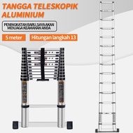 3.7M/4.7M/5.8M Tangga Lipat Meter Paduan Aluminium Teleskopik Tangga Teleskopik Multifungsi Tangga anti selip paduan aluminium