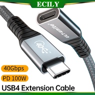 ECILY Thunderbolt 4 USB C Extension Cable USB4 Extend 40Gbps Data Cable 8K 60Hz PD 5A/100W Type-C Data Wire for MacBook Pro