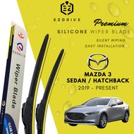 EZDRIVE Premium Silicone Soft Wiper Blade for car model Mazda 3