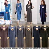 Long Dress / Jubah Muslimah Cotton FREE SIZE