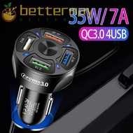 BETTER-MAYSHOW 4 USB Car Charger 5V 9V 12V Adapter Fast Charge Car Quick Charger