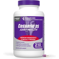 Nutramax Laboratories Cosamin® DS 关节健康补充剂，含氨基葡萄糖和软骨素，成人男女，关节补充剂，210 粒胶囊