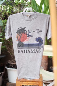 เสื้อยืดวินเทจ ผ้า Rayon นุ่มใส่สบาย ลาย Bahamas